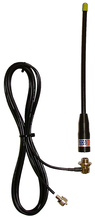 Ground independent UHF detachable whip, 500-520MHz, 4.7m cable – 310mm